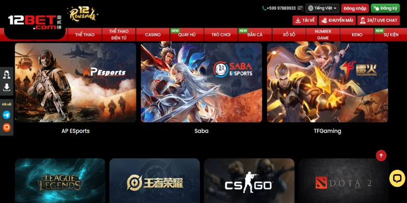 Sảnh cược Esport chuyên biệt với tỷ lệ thưởng áp đảo